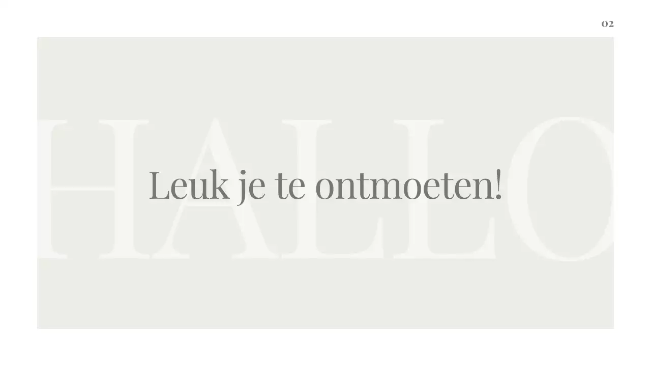 Schoon esthetisch Over mij profiel introductie presentatie voor professionals