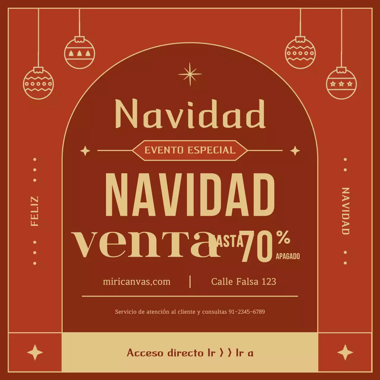 Anuncio navideño vintage marrón