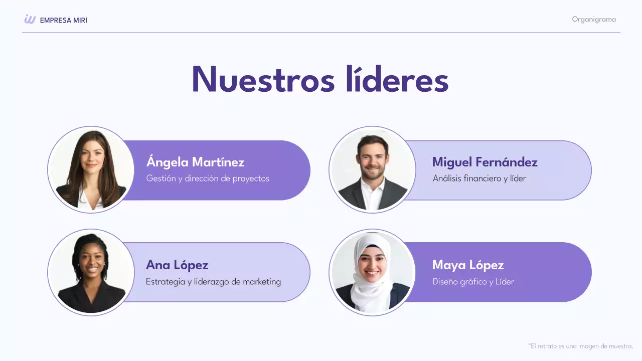 púrpura moderna colección de diseño de organigramas