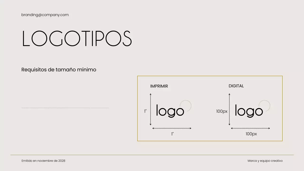 guía de la marca beige modern