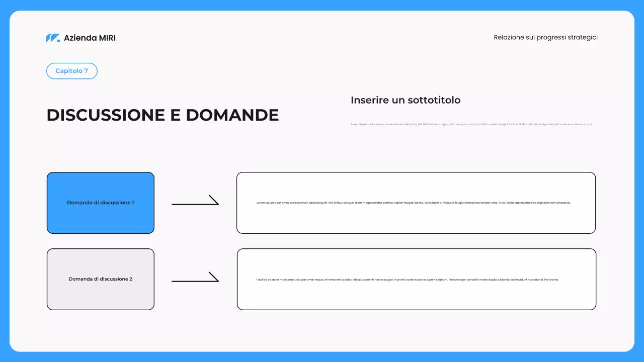 relazione aziendale moderna blu