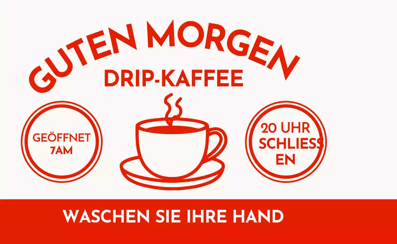 Förderung eines modernen Cafés im Retrostil
