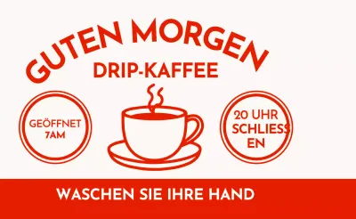 Förderung eines modernen Cafés im Retrostil