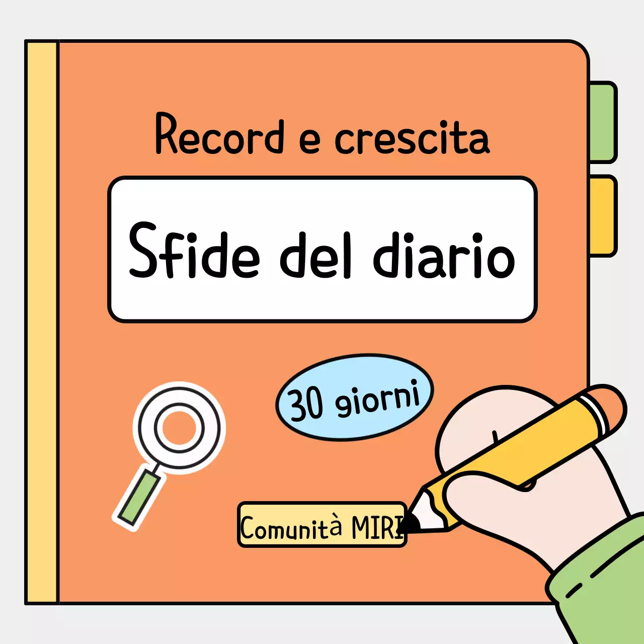 Diario semplice arancione Diario