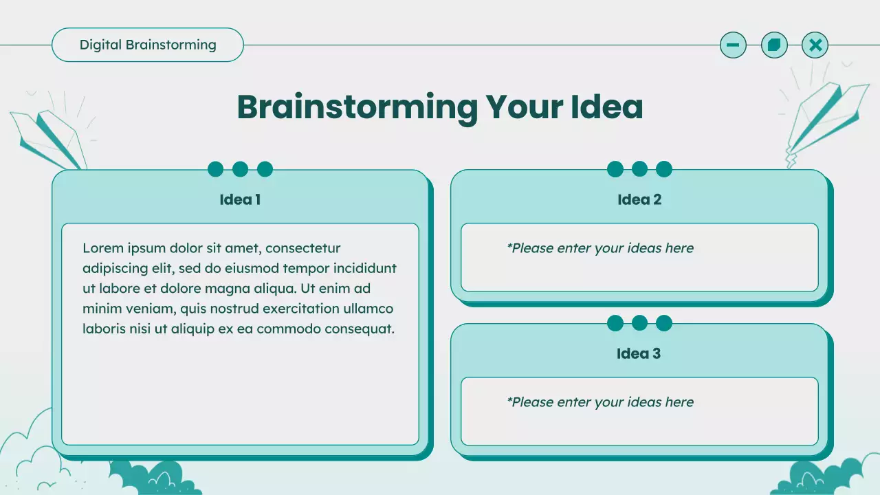 Teal Modern Brainstorming Guide Presentation