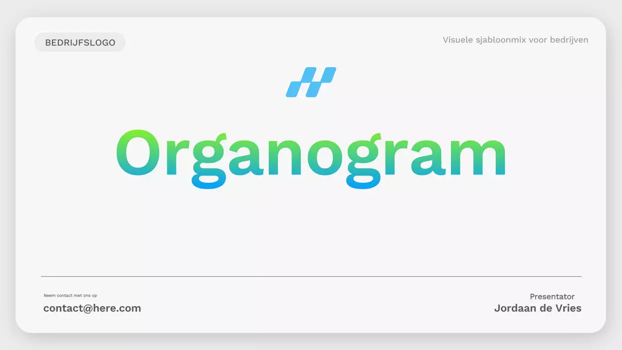 groene moderne collectie organigrammen layout