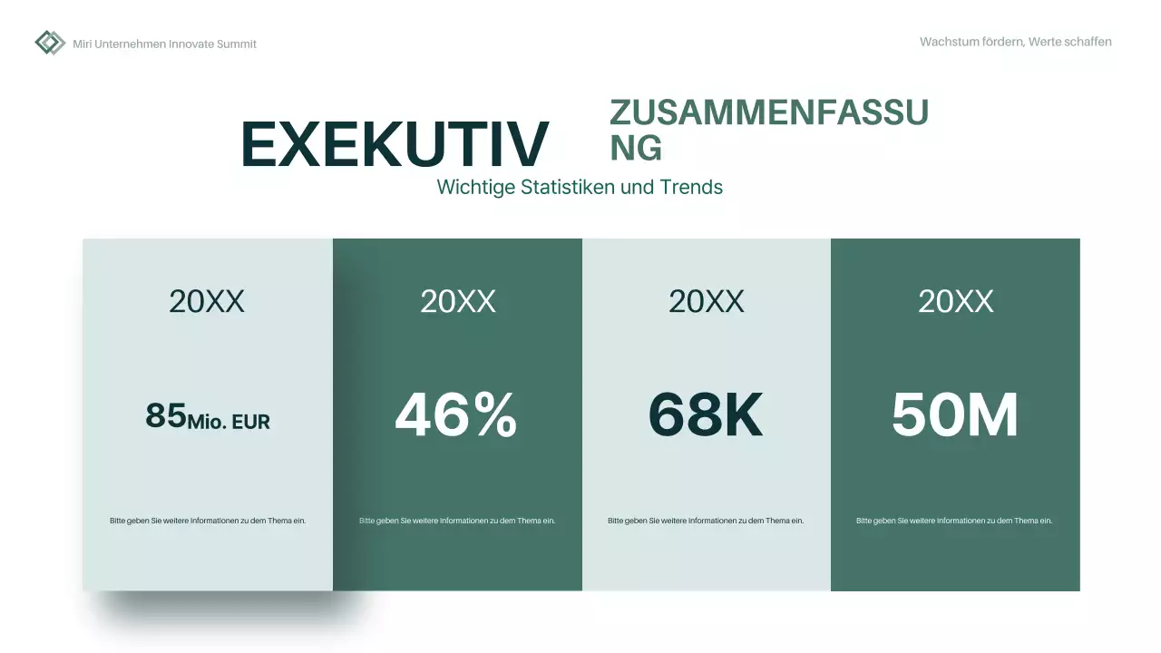 green minimal Jahresbericht Businessplan