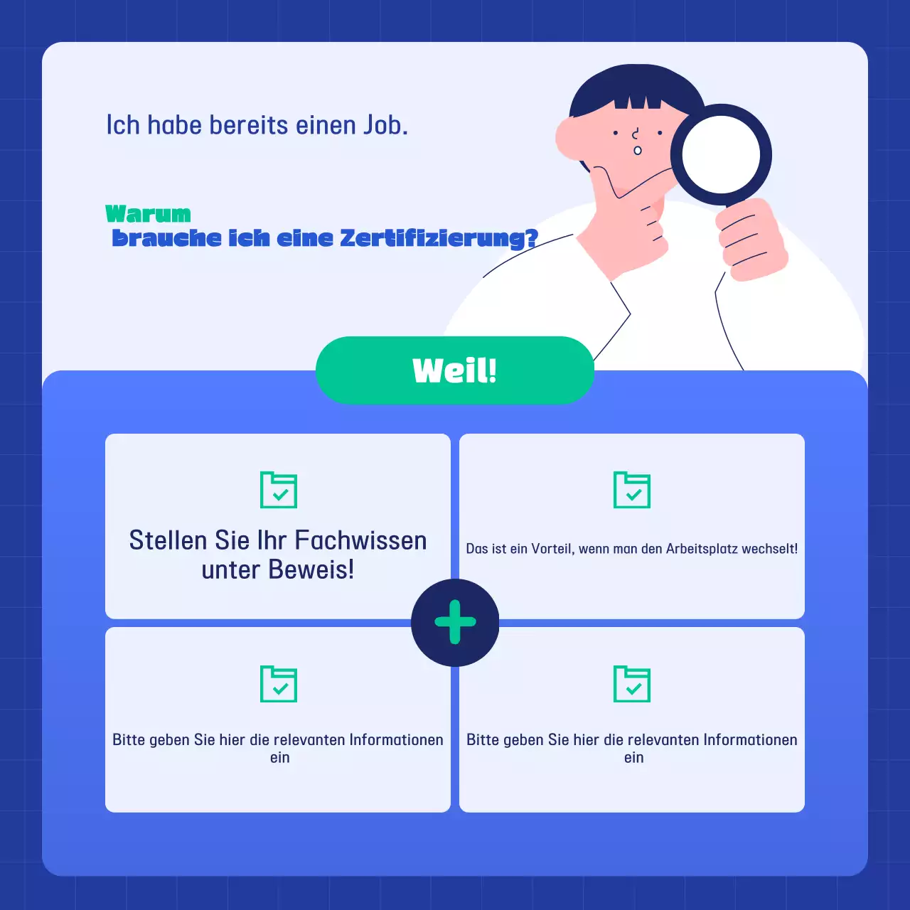 Blue Modern Certified-Anzeigen