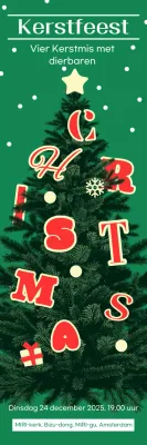 Abstracte nette kerstuitnodiging