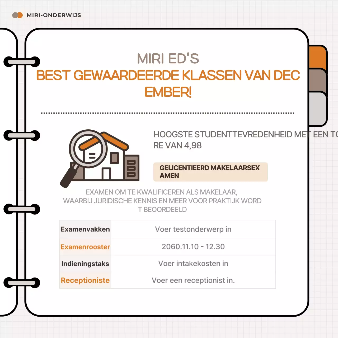 Oranje eenvoudige werknemersopleidingen