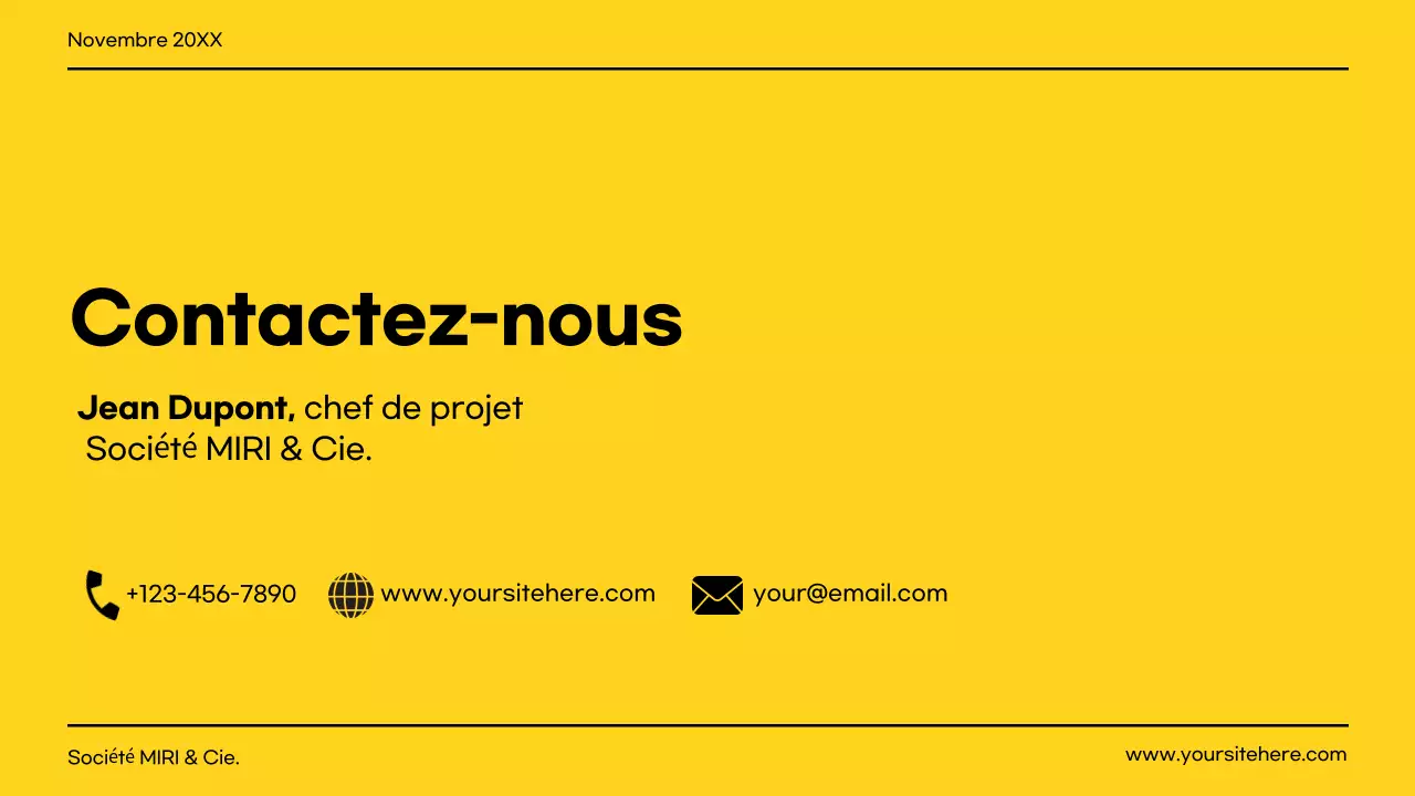 document de projet moderne jaune