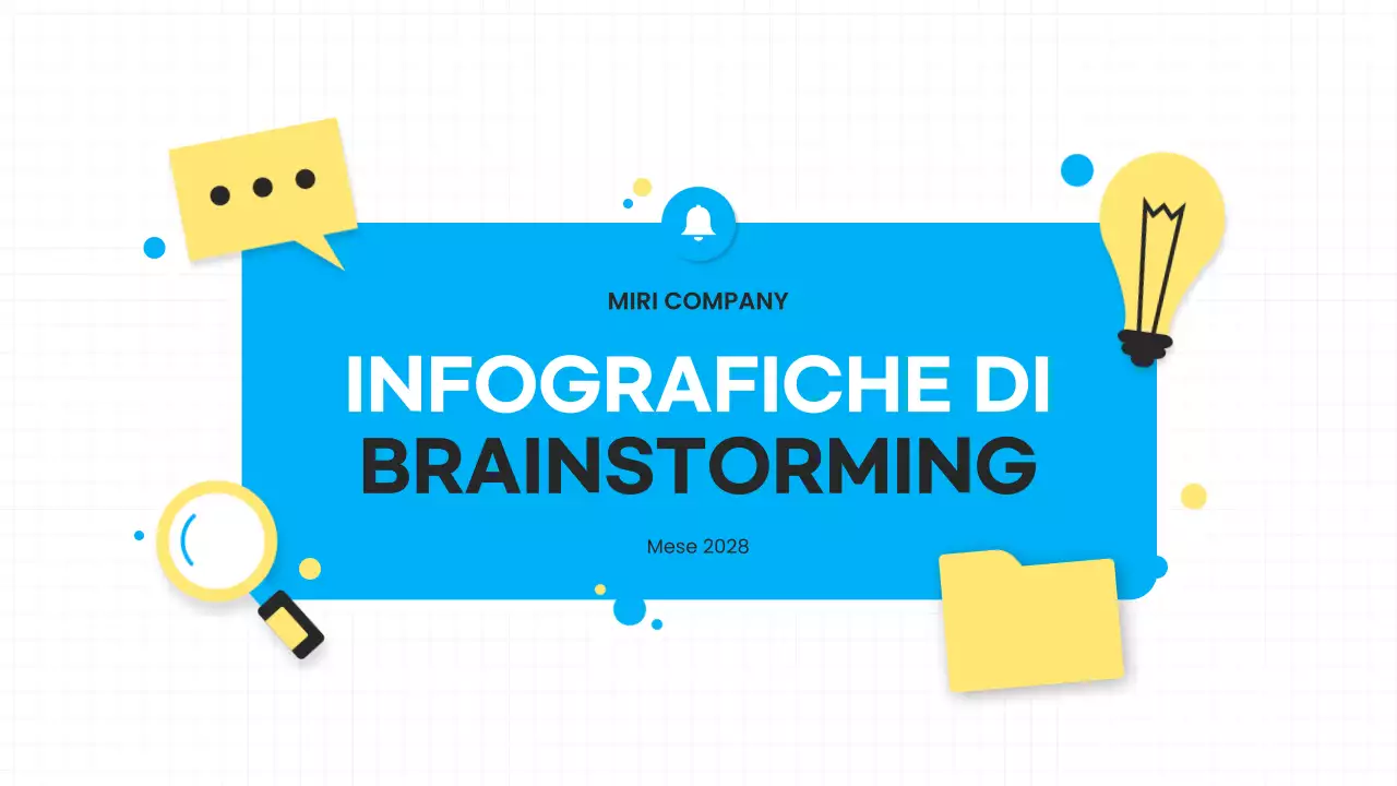 Presentazione del brainstorming moderno blu