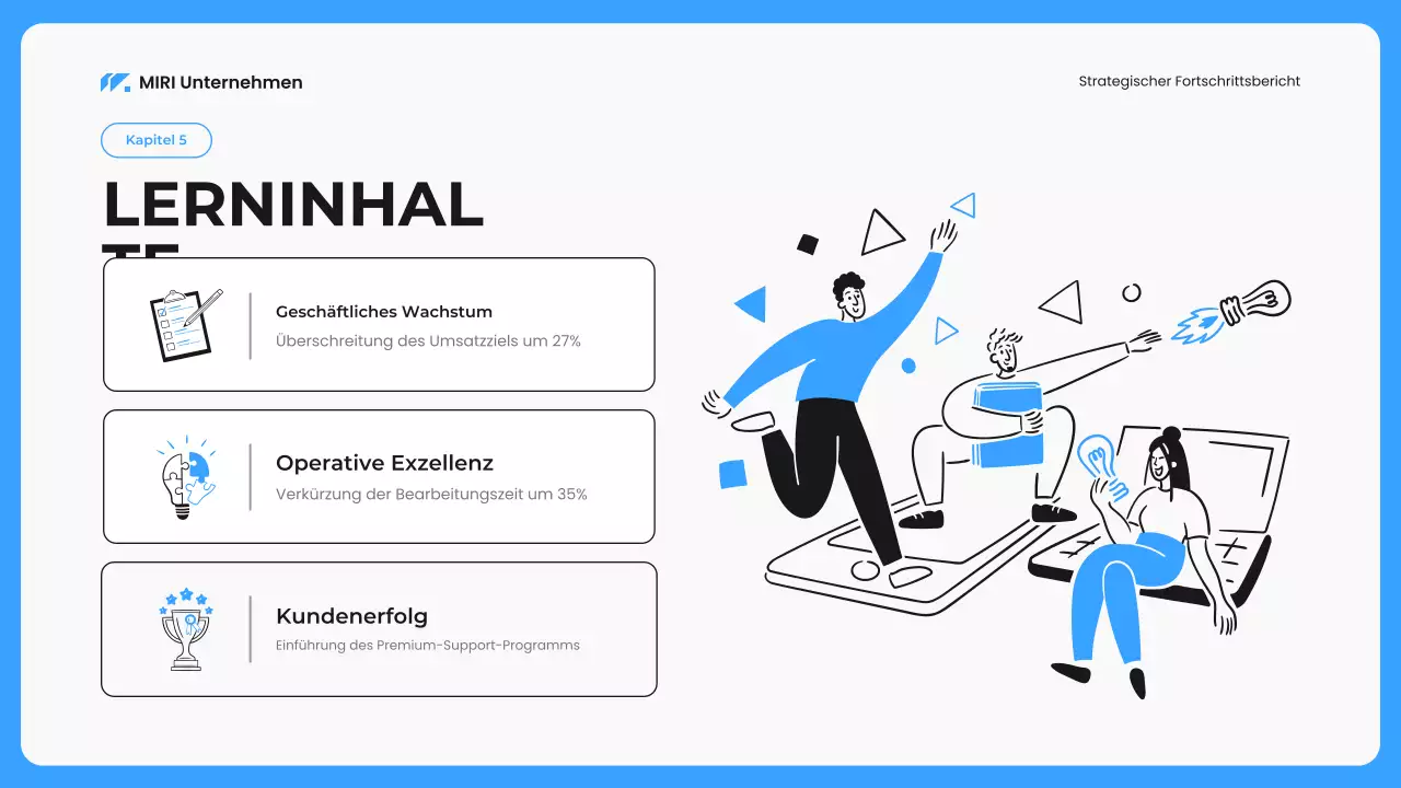 blue modern business report