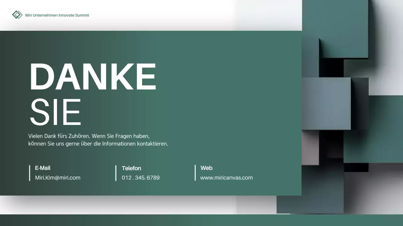 green minimal Jahresbericht Businessplan