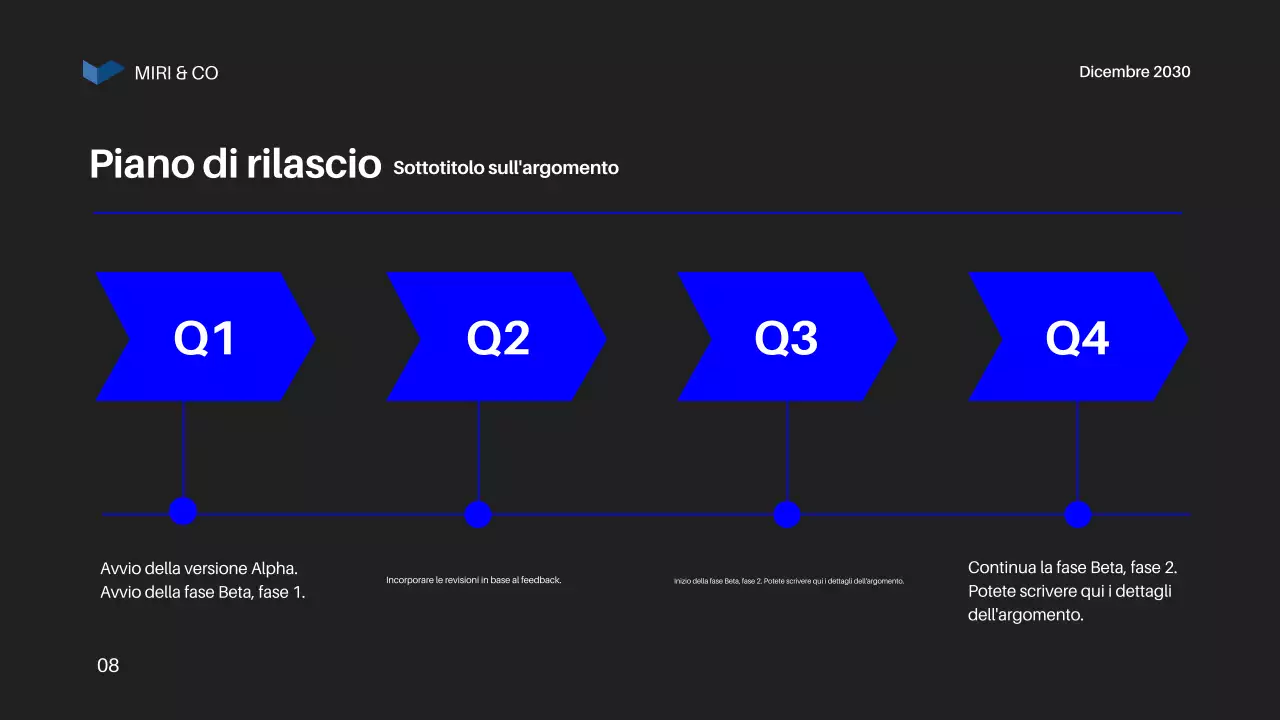 Piano aziendale Blue Modern