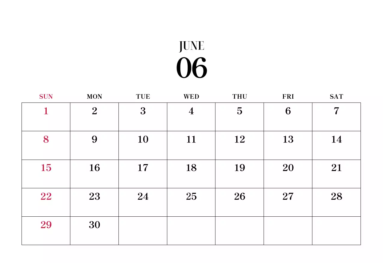 黒と白のシンプルな花写真カレンダー