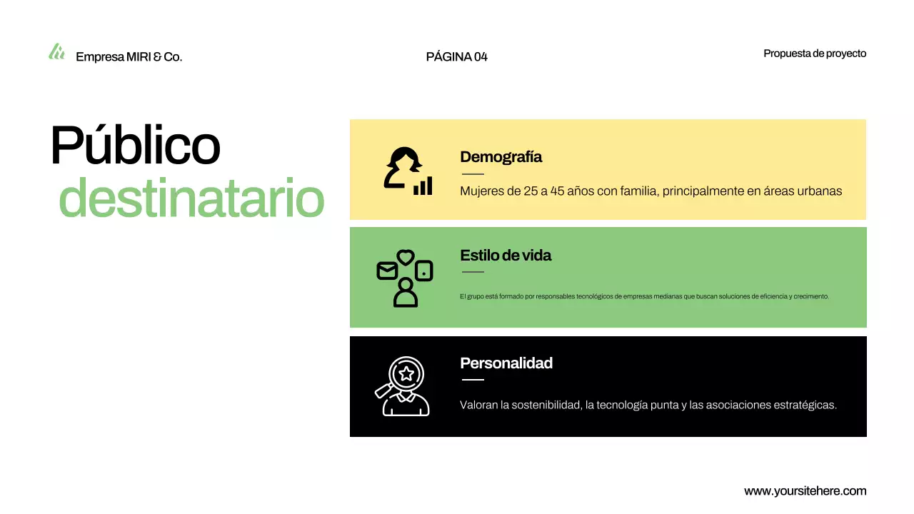 presentación de la propuesta de proyecto green modern