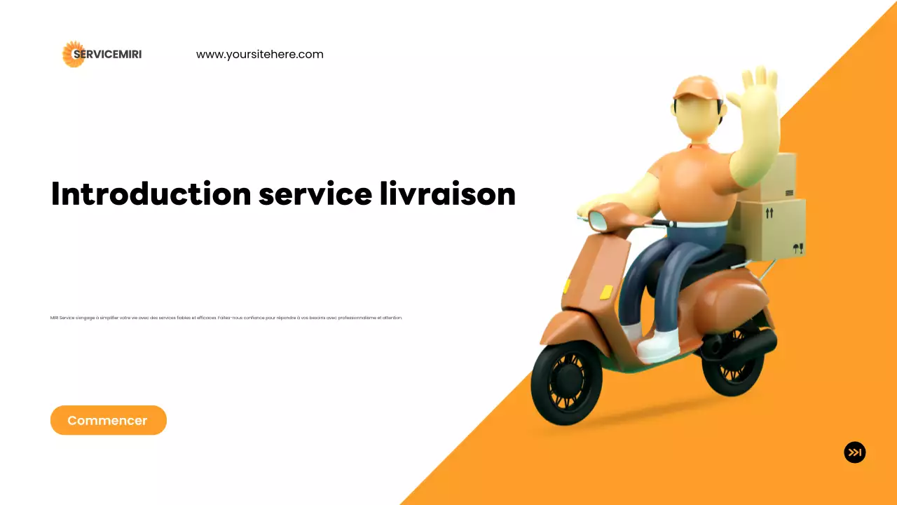 orange modern delivery introduction