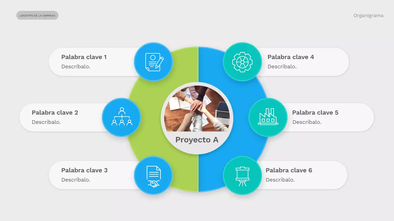verde moderna colección de diseño de organigramas