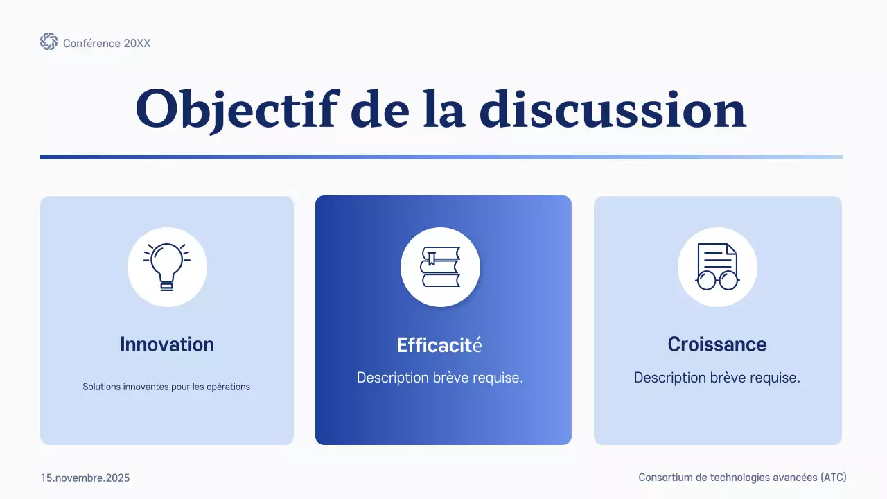 annonce de la conférence blue modern future