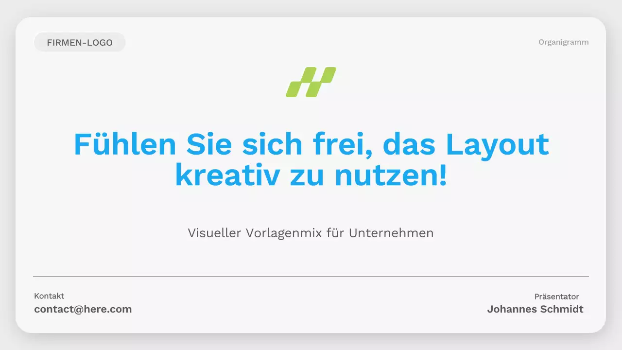 grün moderne Sammlung von Organigrammen layout