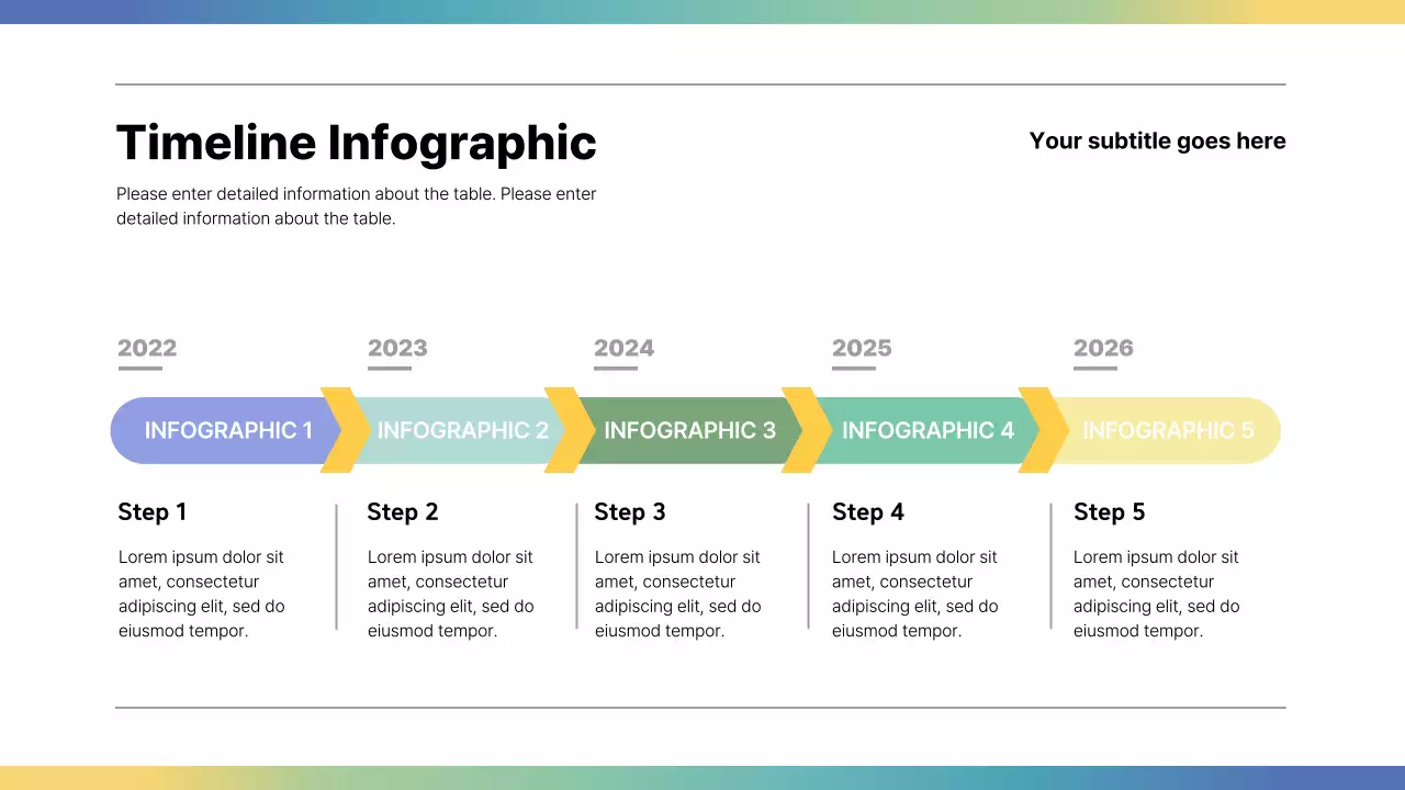 Rainbow Minimal Timeline Presentation