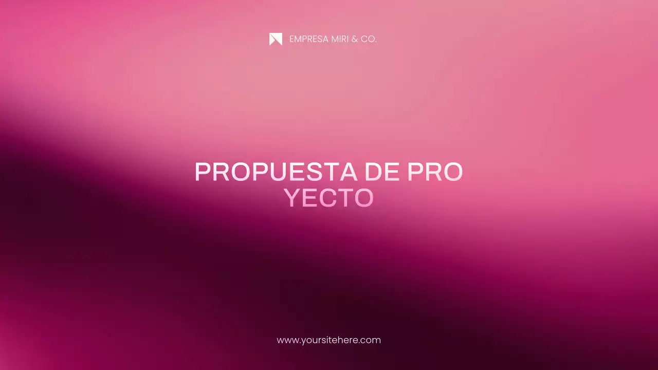 documento de propuesta de proyecto pink modern