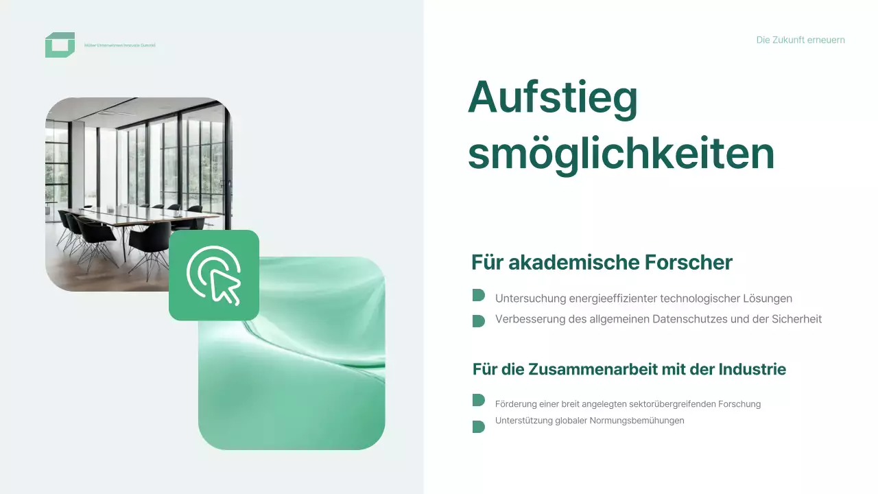 grünes modernes Konferenzdesign