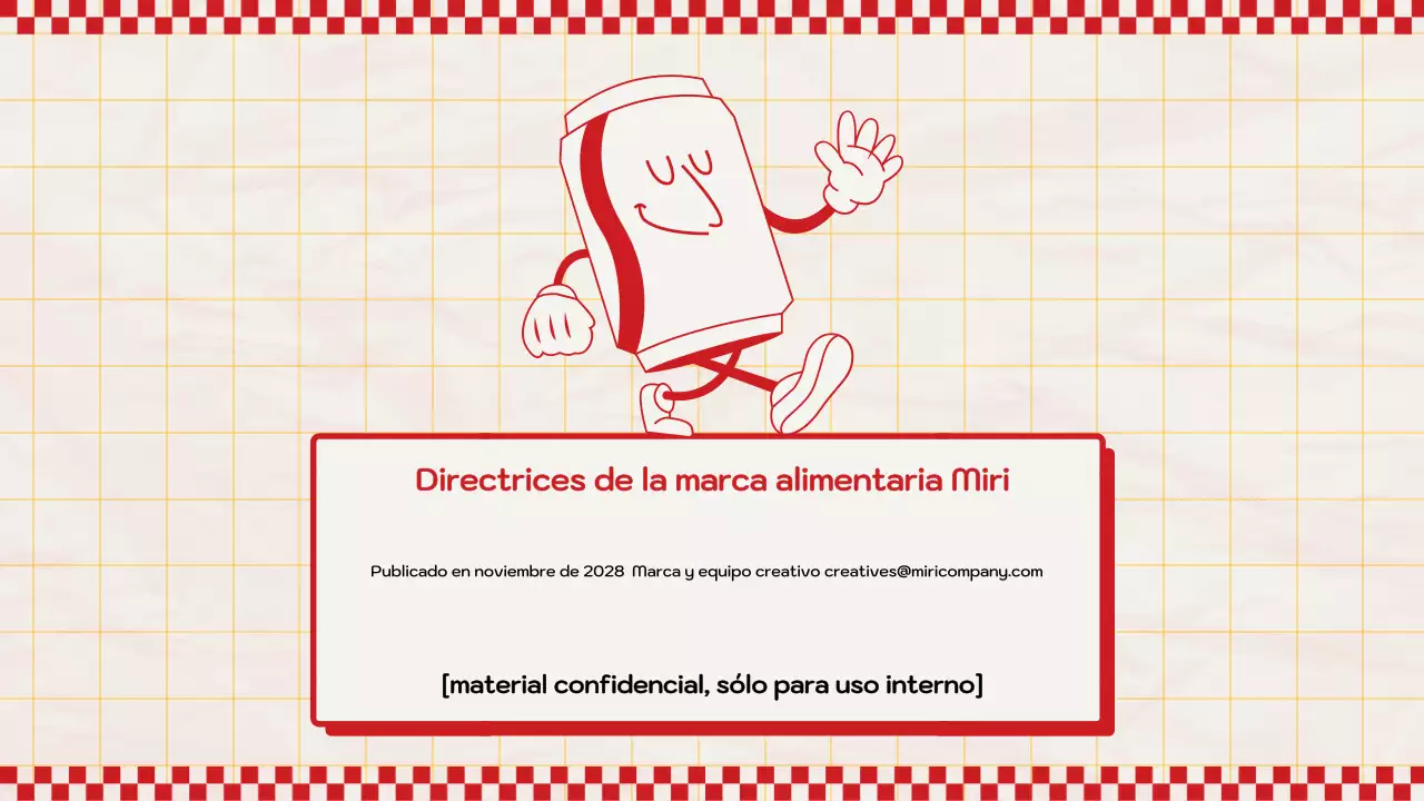 directriz de la marca retro roja