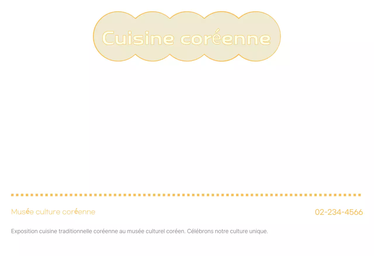 Carte postale de la cuisine traditionnelle coréenne à la menthe