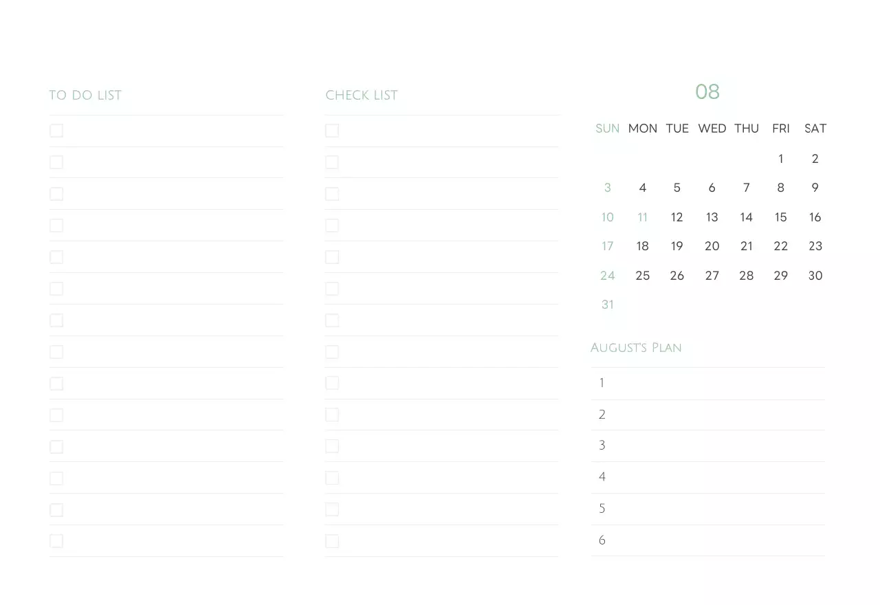 白と黒のシンプルな2025年版数字卓上カレンダー