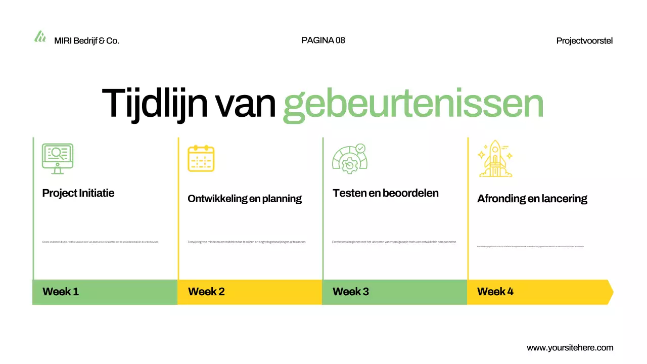 presentatie groen modern projectvoorstel