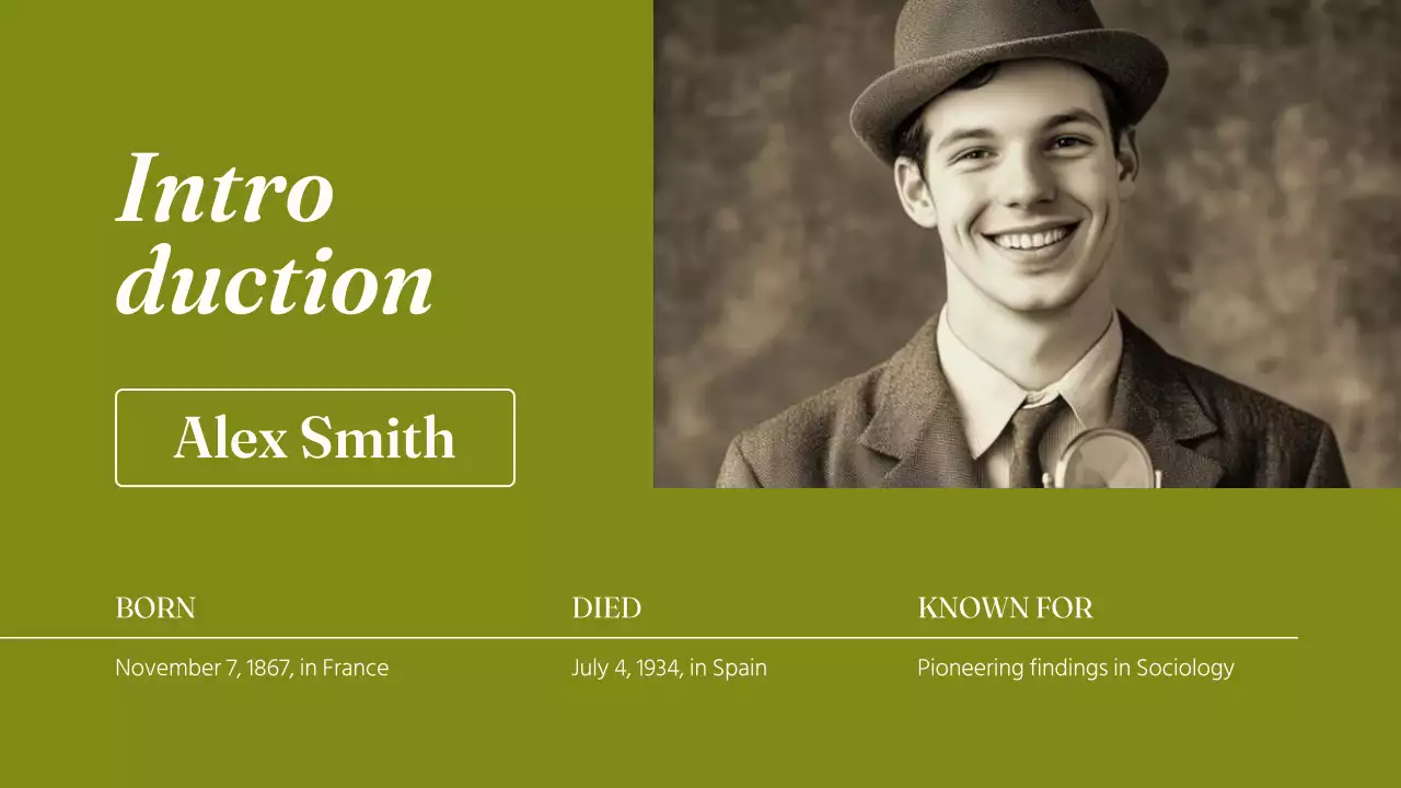 Green Vintage Biography Presentation