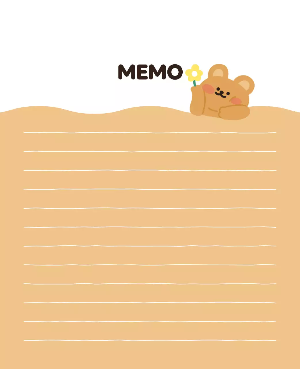 茶色とベージュのかわいい2025年カレンダー