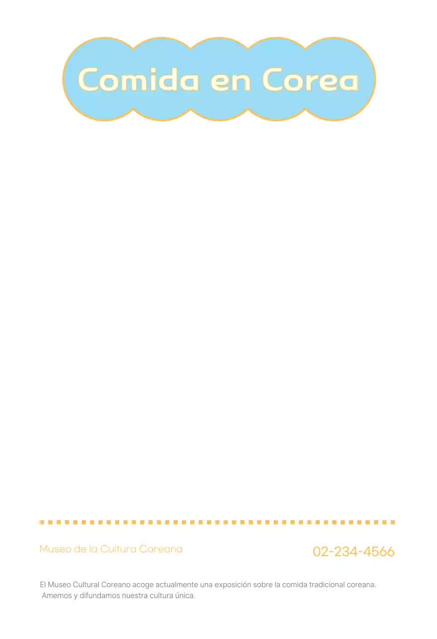 Postal de comida tradicional naranja