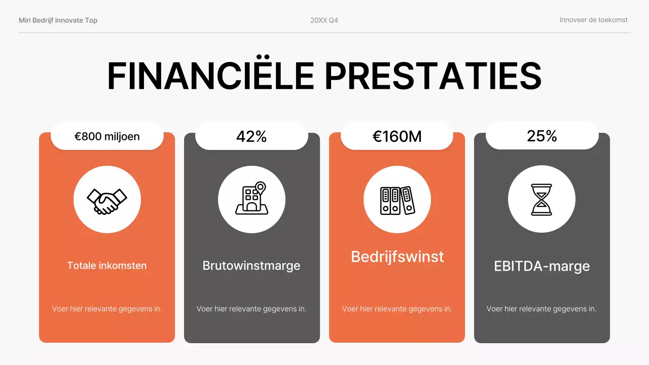 oranje moderne bedrijfspresentatie