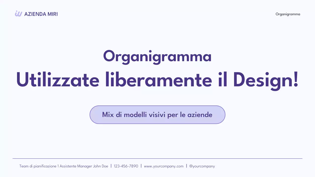 collezione moderna di organigrammi viola