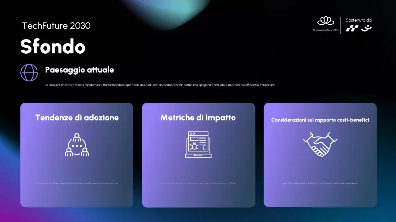 Annuncio della conferenza Blue Modern