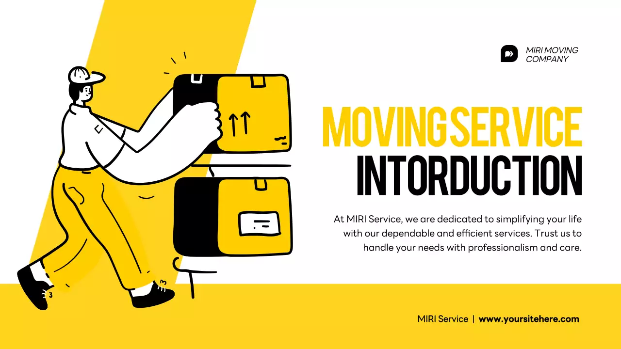 Yellow Modern Moving Promotion Presentation