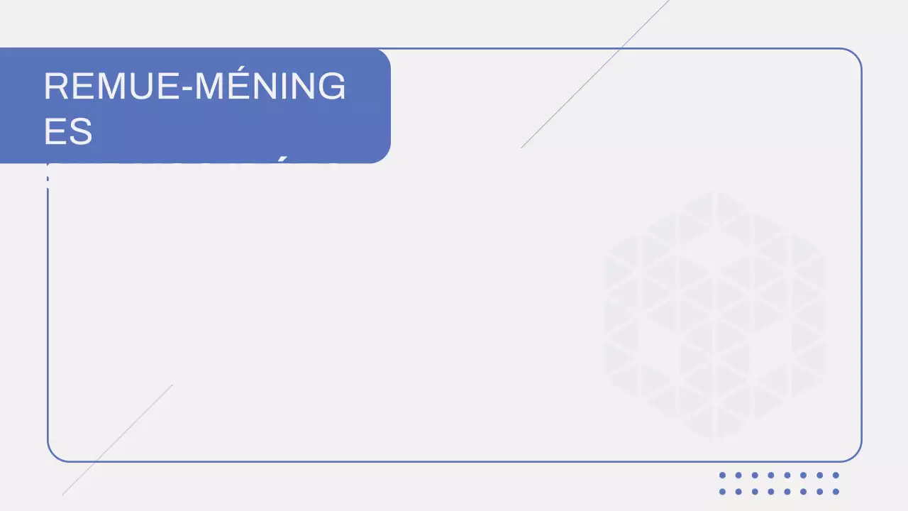 Gris Bleu Moderne Brainstorming Infographie Présentation