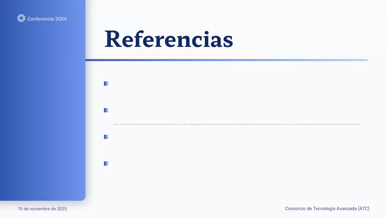 anuncio de la conferencia blue modern future