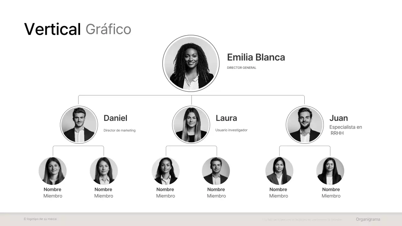 colección minimalista gris de organigramas