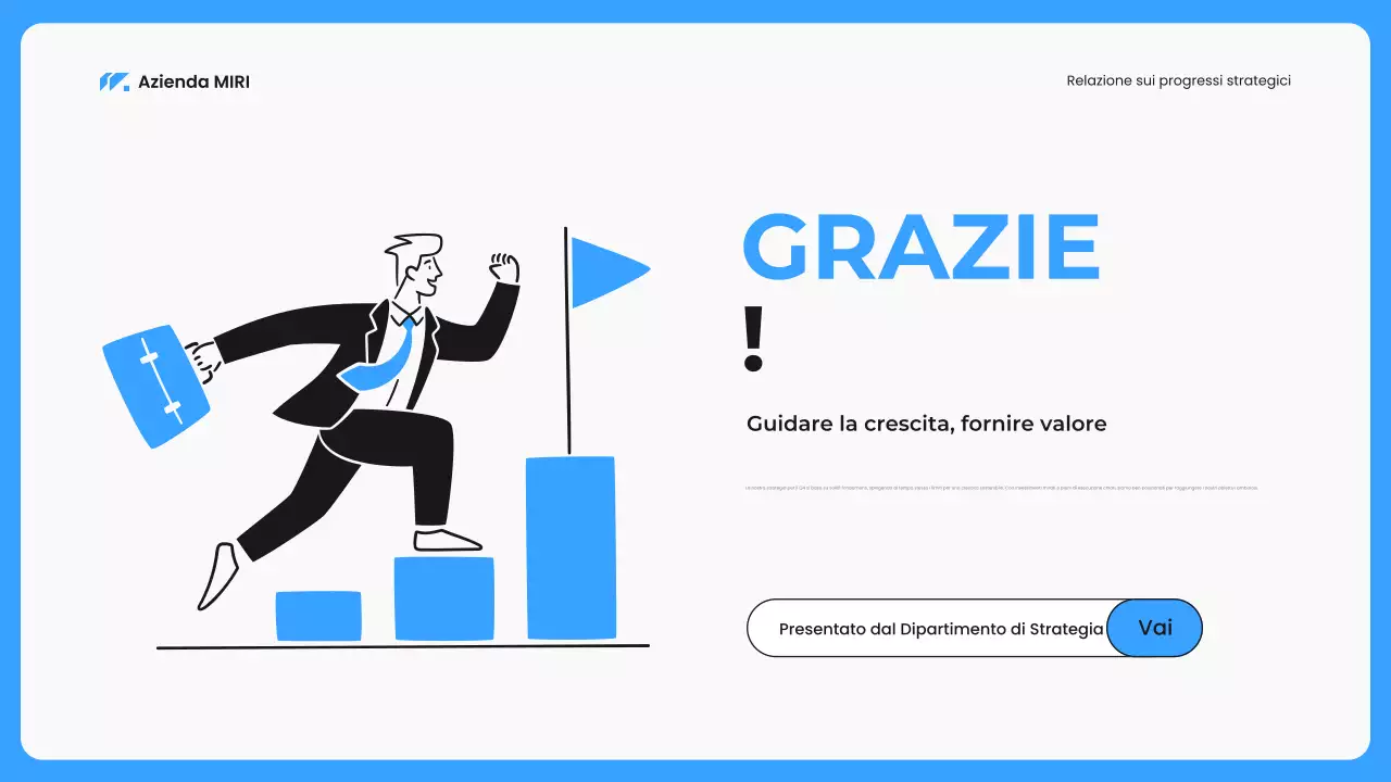 relazione aziendale moderna blu