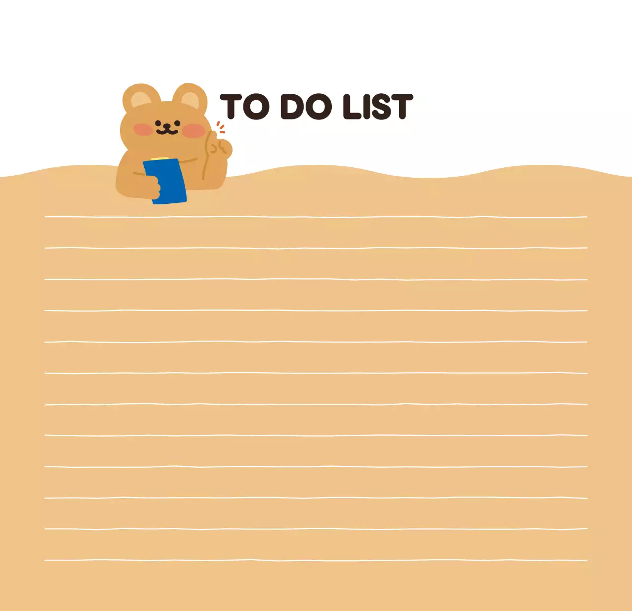 茶色とベージュの可愛らしい2025年カレンダー