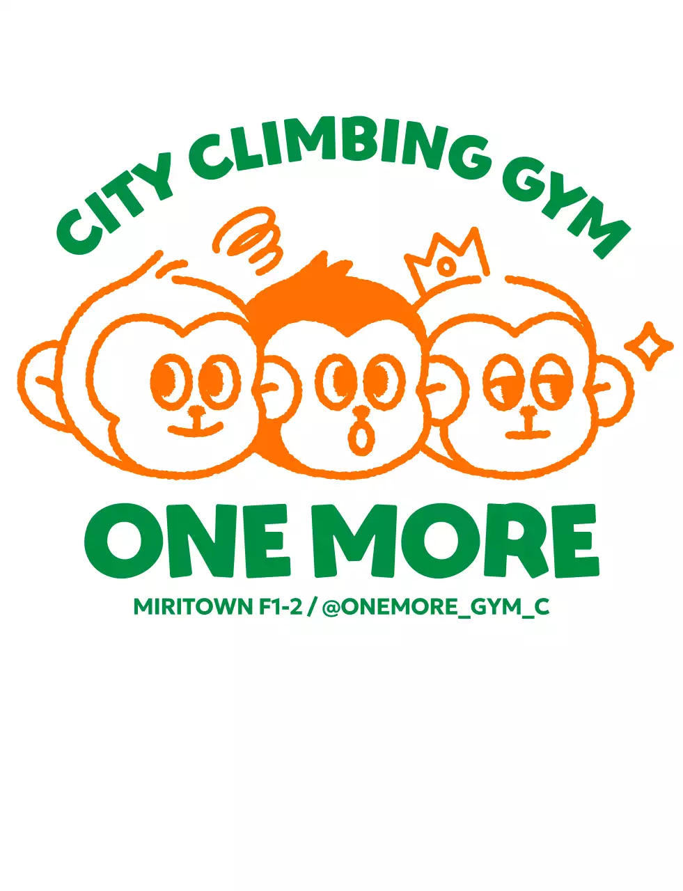 Logo latihan yang lucu dengan ilustrasi monyet