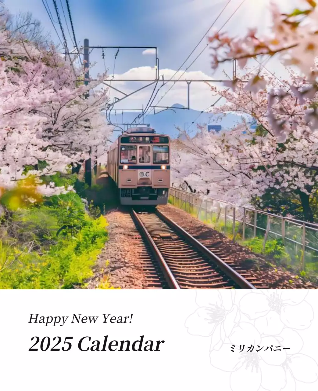 カラフルで高級感のあるフラワーカレンダー