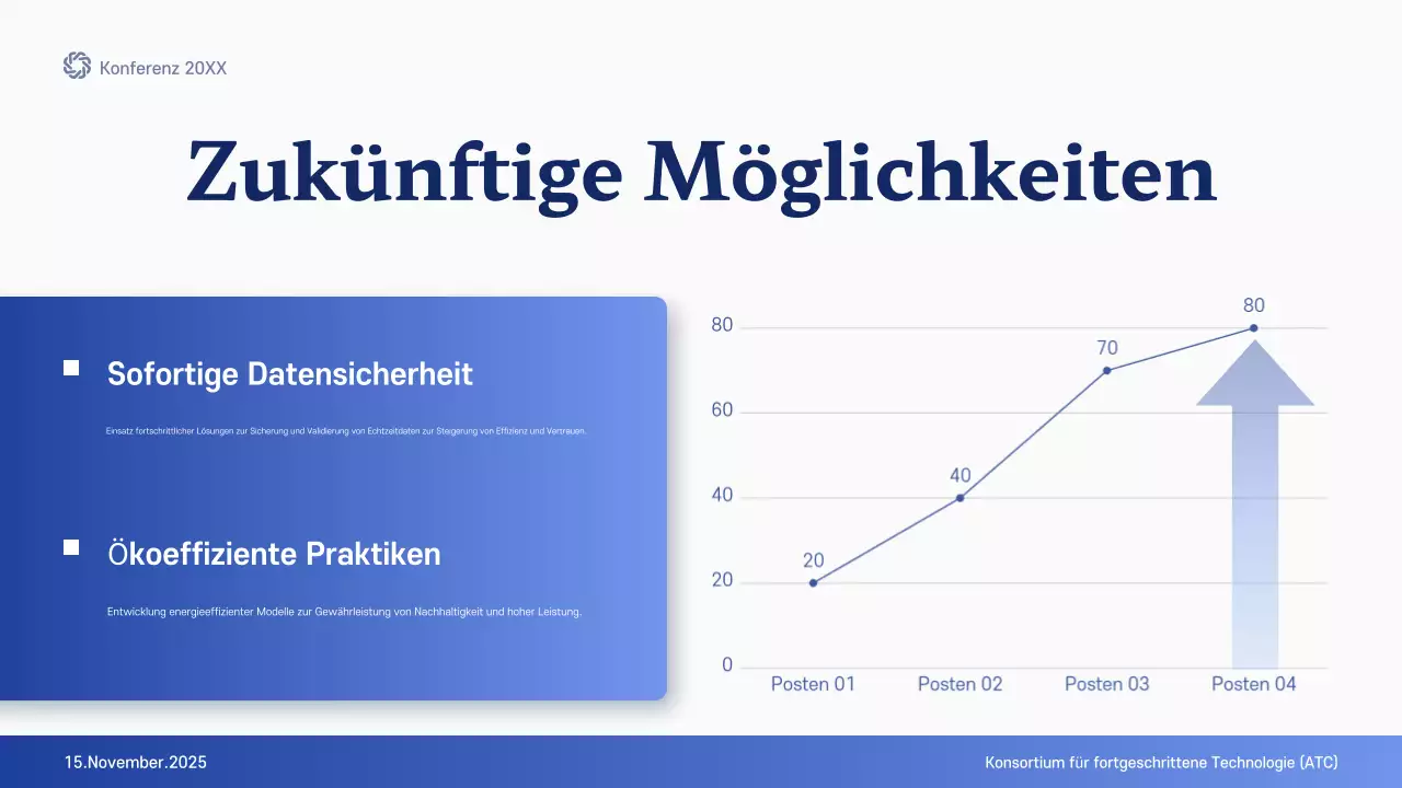 blue modern future Konferenzankündigung