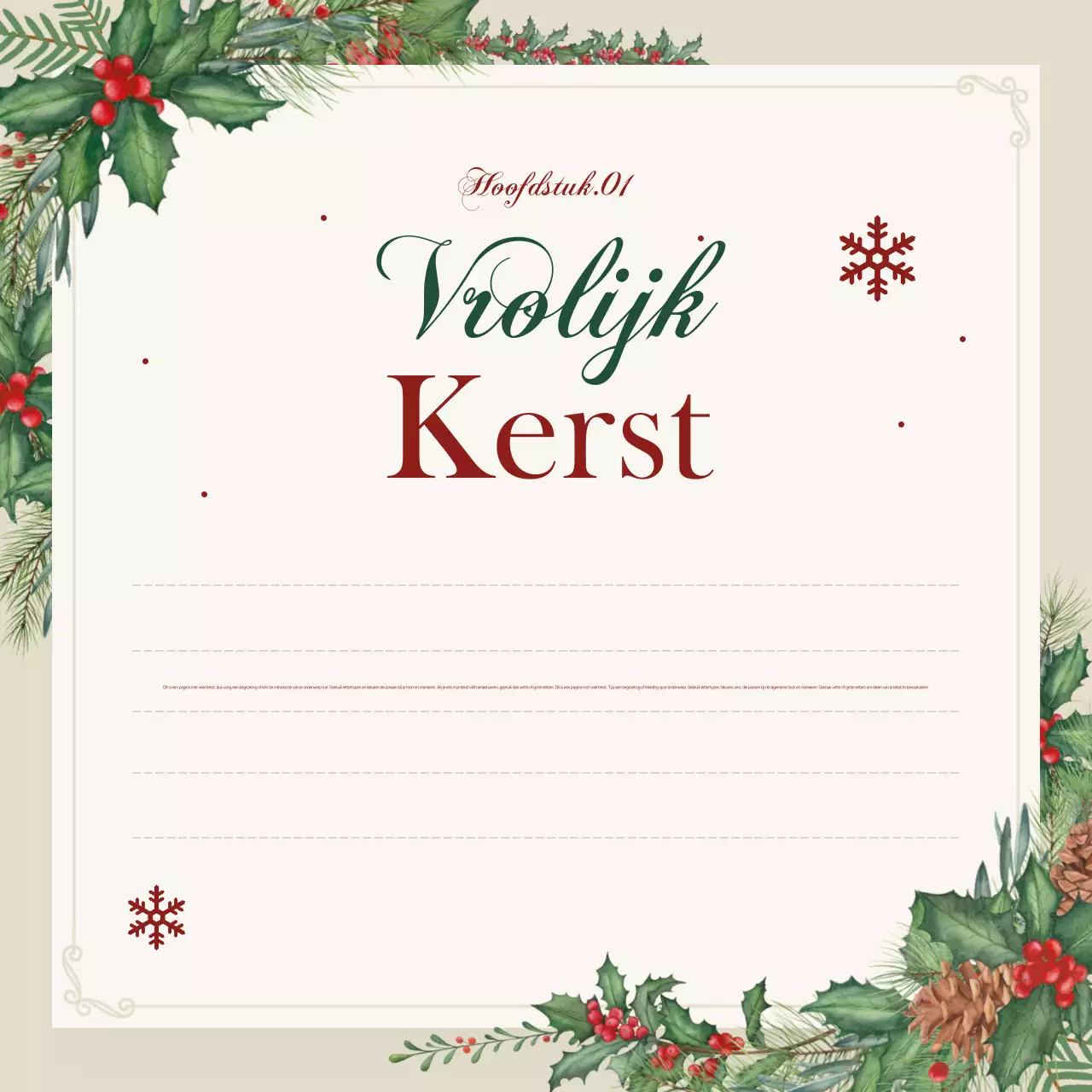 Promoot een chic kerstevenement in beige