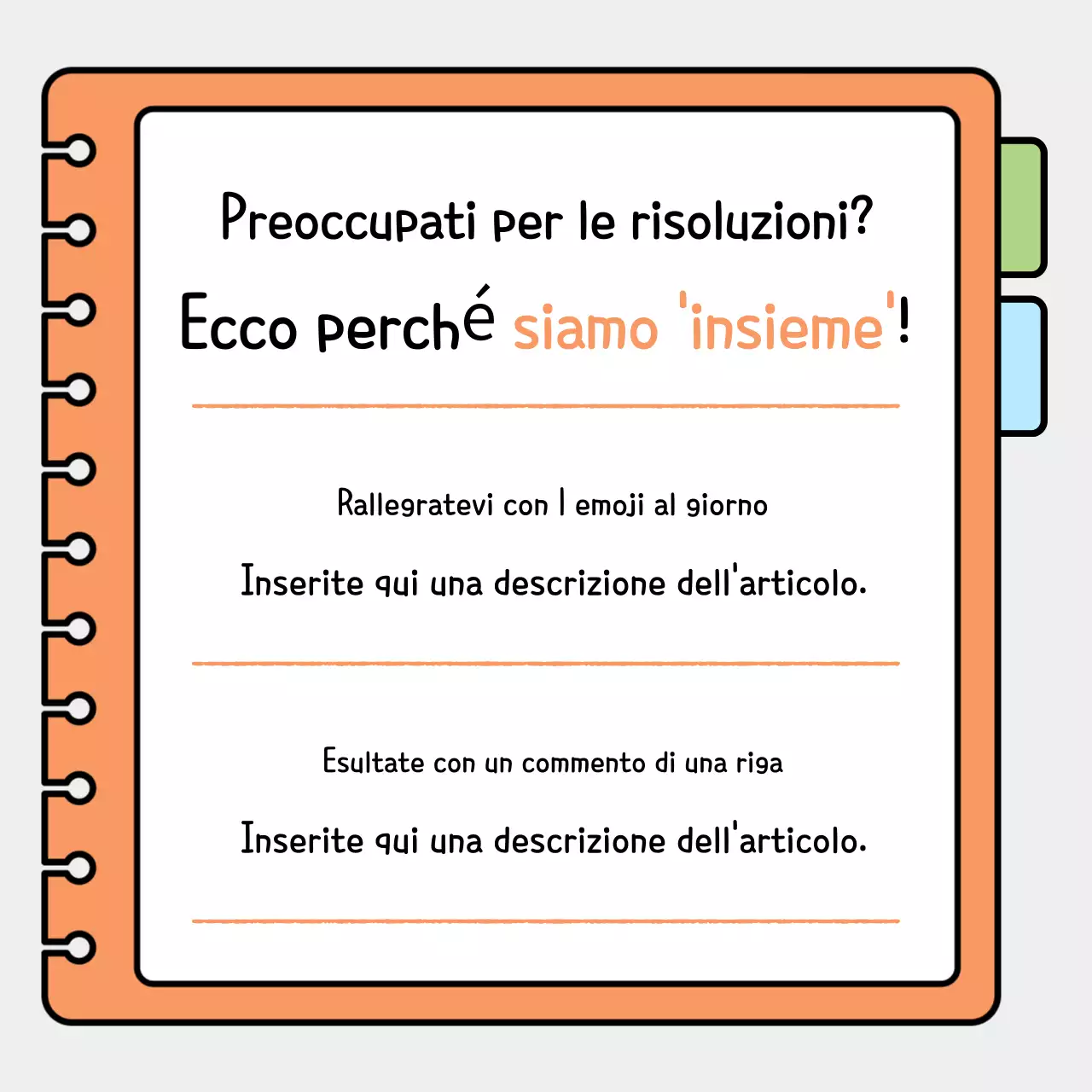 Diario semplice arancione Diario