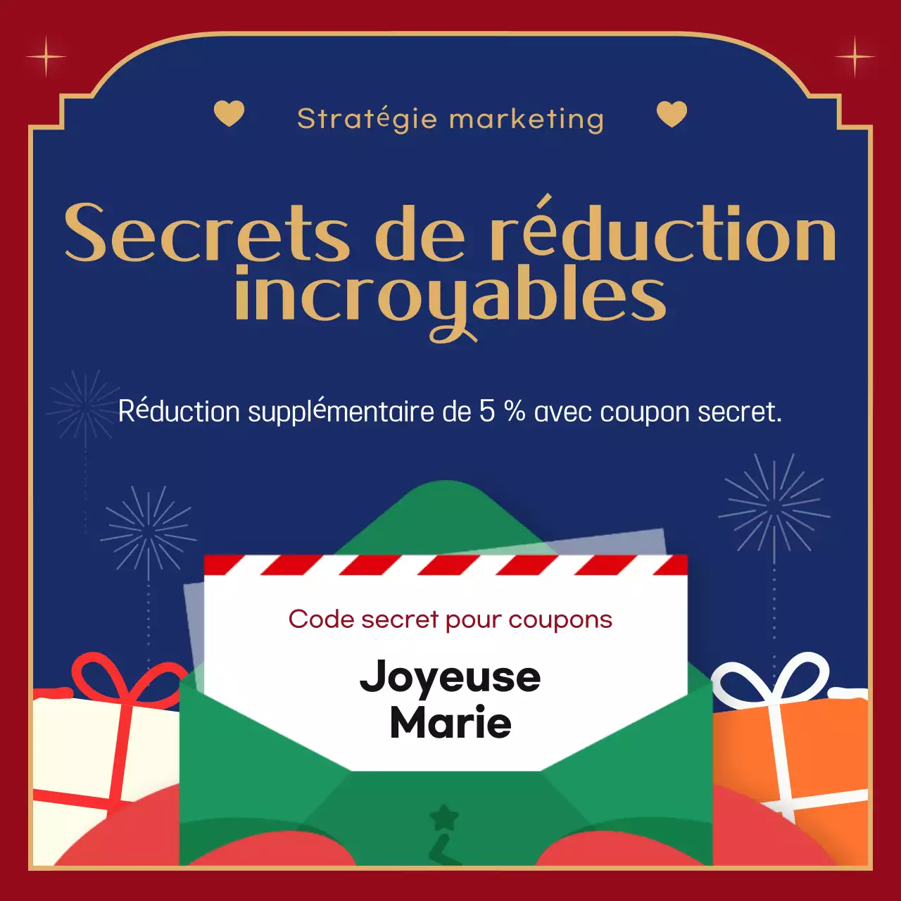 Promotion de Noël rouge et cosy